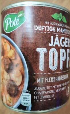 Konserve - Jäger Topf mit Fleischklößchen front packaging
