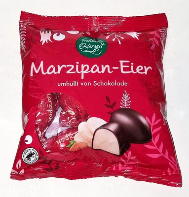 Marzipaneier umhüllt von Schokolade