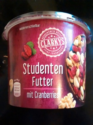 Studentenfutter mit Cranberries front packaging
