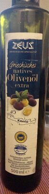 Griechisches natives Olivenöl front packaging