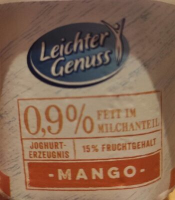 Mango yogur front packaging