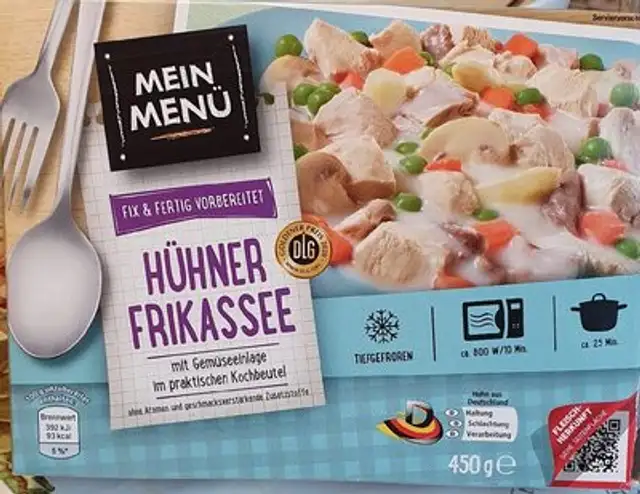Hühnerfrikassee front packaging