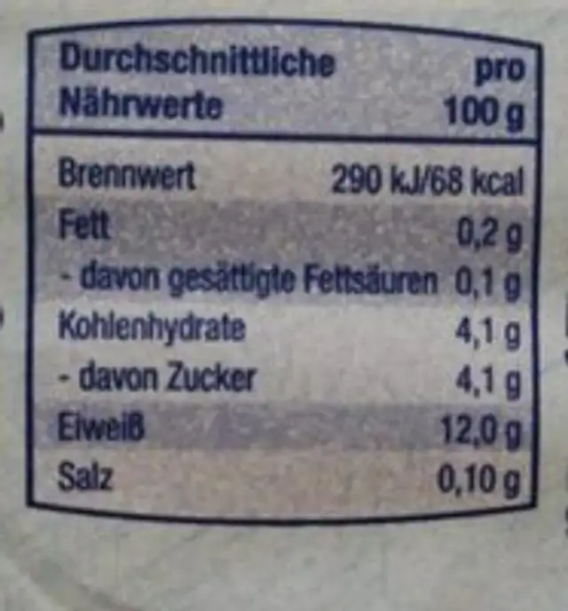 Speisequark, 0,2 % Fett