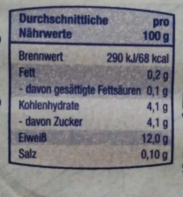 Speisequark, 0,2 % Fett front packaging