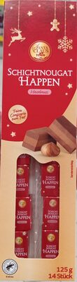 Schichtnougat Happen Haselnuss front packaging