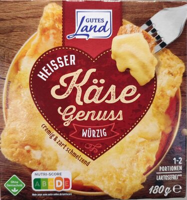 Heißer Käsegenuss würzig front packaging