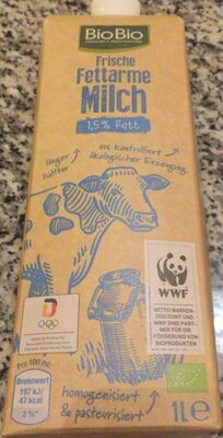 Frische Fettarme Milxh front packaging