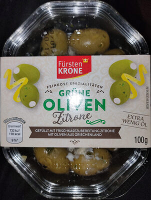 Grüne Oliven Zitrone front packaging