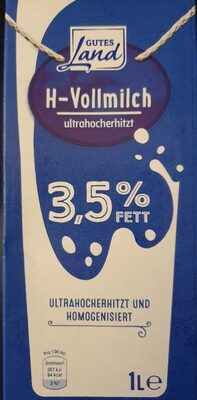 Vollmilch 3,5% front packaging