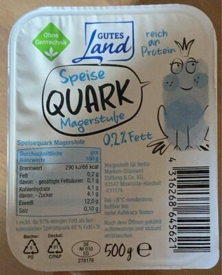 netto Gutes Land Speise Quark Magerstufe 500g 1.35€ 1kg 2.70€