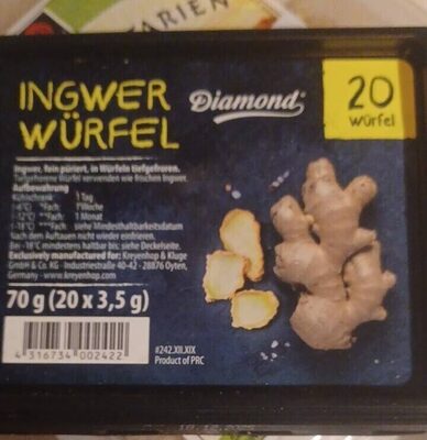 Ingwer Würfel