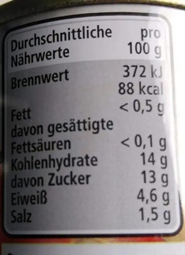 Italienisches tomatenmark doppelt konzentriert nutrition facts table
