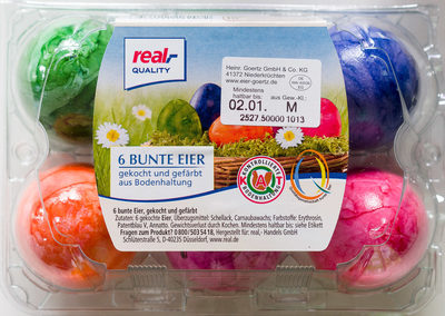 6 bunte Eier