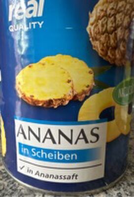 Ananas in Scheiben front packaging
