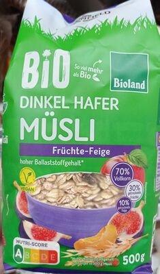 Dinkel Hafer Müsli Früchte-Feige