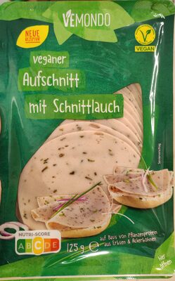 veganer Aufschnitt mit Schnittlauch