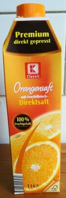 Orangensaft mit Fruchtfleisch Direktsaft