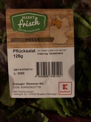 Pflücksalat front packaging
