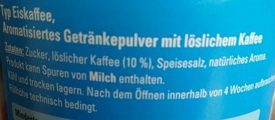 Café allegro Typ Eiskaffee ingredients label