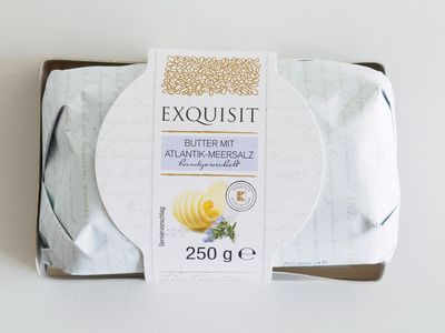 Butter mit Atlantik-Meersalz front packaging
