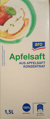 Apfelsaft aus Apfelsaftkonzentrat front packaging