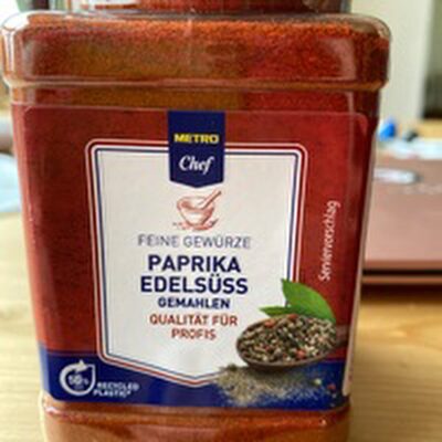 Paprika Edelsüss (gemahlen) front packaging