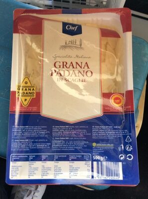 Grana padano in scagile front packaging