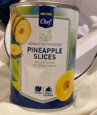 Ananas en tranches front packaging