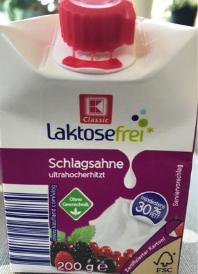 Schlagsahne laktosefrei