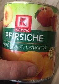 Pfirsiche halbe Frucht, gezuckert