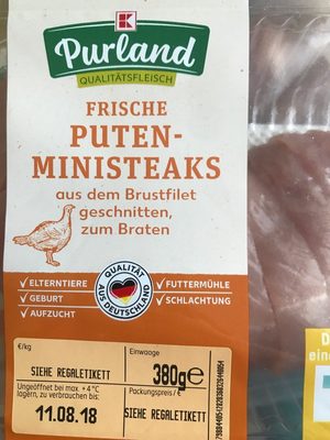 Frische putenministeaks
