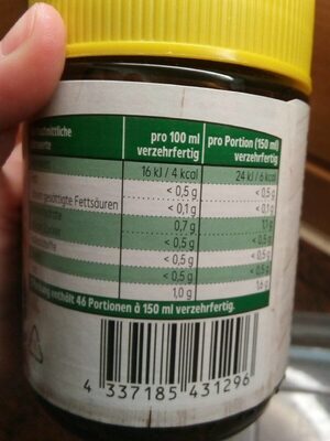 Hühnerbouillon K-Bio nutrition facts table