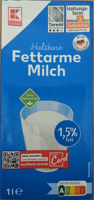 Haltbare Fettarme Milch