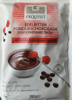 Edelbitter Fondueschokolade portioneirbare drops