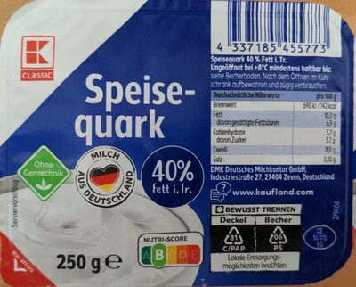 Speisequark 40% Fett i. Tr.