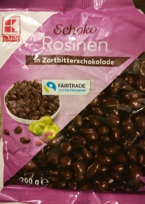 Schoko Rosinen in Zartbitterschokolade