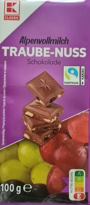 Млечен шоколад със стафиди и лешници