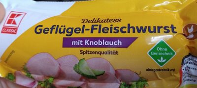 Delikatess Geflügel-Fleischwurst mit Knoblauch
