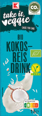 K-take it veggie Bio Kokos-Reisdrink front packaging