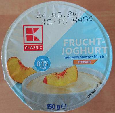 Fruchtjoghurt Pfirsich 0,1% Fett