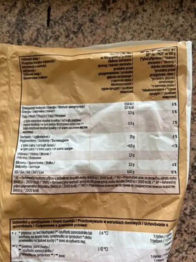 KLASSISCHE KARTOFFELWEDGES nutrition facts table