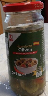 Oliven - gefüllt mit Paprikapaste