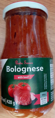 Pasta Sauce Bolognese with beef front packaging