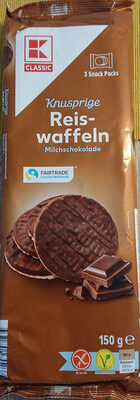 Knusprige Reiswaffeln Milchschokolade