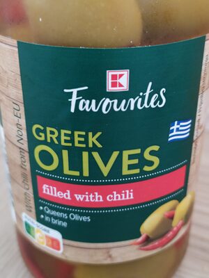 Greek olives Gilles with chili front packaging