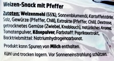 Pfeffer chips ingredients label