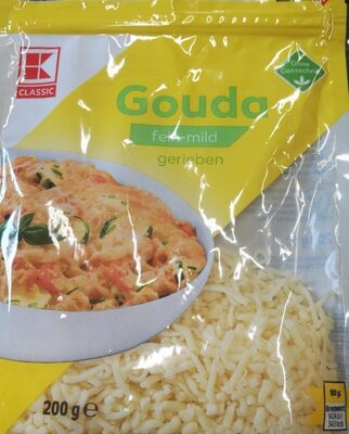 Gouda fein gerieben front packaging