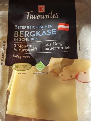 Österreichischer Bergkäse in Scheiben