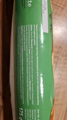 Kräuterbaguette ingredients label