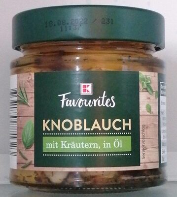 Knoblauch mit Kräutern in Öl front packaging